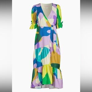 Anthropologie Hutch Multicolor Wrap Midi Dress